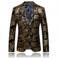 Tyrant gold suit stage acting costume star style British style large size Western body suit
