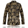 Tyrant gold suit stage acting costume star style British style large size Western body suit