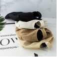 Round face suitable hat female Korean version fisherman hat Japanese cotton linen sunscreen hat cover face ponytail hat