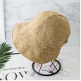 Round face suitable hat female Korean version fisherman hat Japanese cotton linen sunscreen hat cover face ponytail hat