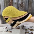 British wind hoop yarn knitting equestrian hat female Japanese wild big eaves shade fisherman hat Korean ponytail