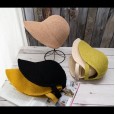 British wind hoop yarn knitting equestrian hat female Japanese wild big eaves shade fisherman hat Korean ponytail