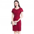 Women's autumn new brand large size clothing middle and old dress long sleeves