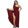 Best selling fat woman plus size lotus leaf beach skirt outdoor sunscreen blouse multifunctional long skirt 6082
