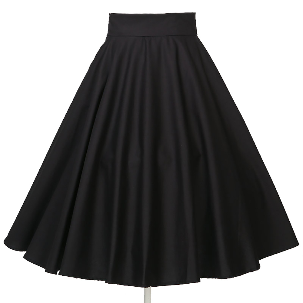 Hot selling big size big swing skirt long black skirt