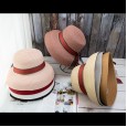 Retro French Hepburn wind big ribbon streamer lampshade straw hat beach beach holiday sunscreen shading big along hat