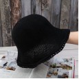 Casual knitted bucket basin hat spring and summer shade sunscreen hat wild retro multicolor fisherman hat tide