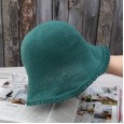 Casual knitted bucket basin hat spring and summer shade sunscreen hat wild retro multicolor fisherman hat tide