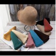 Casual knitted bucket basin hat spring and summer shade sunscreen hat wild retro multicolor fisherman hat tide