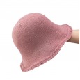 Casual knitted bucket basin hat spring and summer shade sunscreen hat wild retro multicolor fisherman hat tide