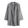 Spring and autumn casual wild women's plus size long coat women's long-sleeved trench coat JR89