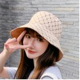 Spring men and women fisherman hat fashion outdoor labeling letters outdoor leisure basin hat