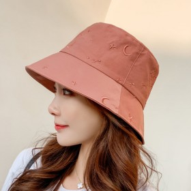 New fashion spring summer autumn star pattern foldable fisherman hat female casual wild sun hat