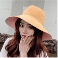 Embroidered letters simple fashion sun hat female summer new style double-sided anti-UV fisherman hat