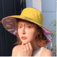 Hat ladies summer shade fisherman hat fashion outdoor travel beach sunscreen bright sun hat