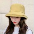 Black fisherman hat female summer small fresh small edge flanging sunscreen sun hat sun hat male tide