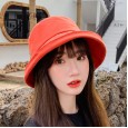 Black fisherman hat female summer small fresh small edge flanging sunscreen sun hat sun hat male tide