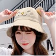 Spring new embroidered cat ears fisherman hat female cute sunscreen sun hat sun hat