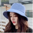 Spring and summer new shade hat female trend printing basin hat double-sided fisherman hat cloth hat sun hat