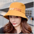 New fashion hat female summer simple letter embroidery fisherman hat outdoor travel beach sun hat