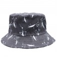 Double-sided wearing fisherman hat female printing mantis basin hat male couple casual wild outdoor sun hat tide