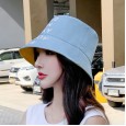 New fashion sunscreen simple positive and negative shade female hat double-sided fisherman hat travel wild anti-ultraviolet sun hat