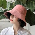 Hat female summer wild travel sun hat sun protection big face cover fisherman hat female autumn