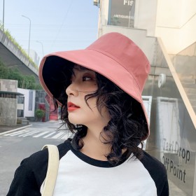 Hat female summer wild literature and art outdoor travel shade sunscreen double-sided basin hat female