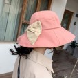 Fisherman hat female bow travel sunscreen big sun hat wild sun hat spring and autumn