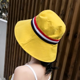 Female spring and summer foldable sun hat sunscreen sun hat wild hat solid color big eaves fisherman hat tide