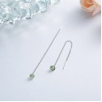 Simple 925 sterling silver opal earrings female sapphire sapphire earrings wild earrings