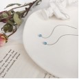 Simple 925 sterling silver opal earrings female sapphire sapphire earrings wild earrings