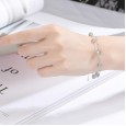 925 Sterling Silver Moonstone Bracelet Mori Natural Bead Double Bracelet Girl Heart Bracelet