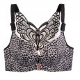 Front buckle no steel ring beautiful back large size fat MM smooth bra seamless sexy lingerie bra
