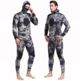 5MM diving suit camouflage warm long-sleeved one-piece swimsuit two-piece thickened male jellyfish suit fishing suit