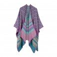 New ladies national style imitation cashmere square dot pattern Nepal shawl split lengthened cloak