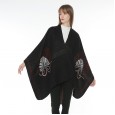 The new lady's butterfly shawl autumn and winter imitation cashmere split shawl office cloak