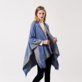 Street ladies scarf autumn and winter wild air-conditioned room warm dual-use monochrome tassel shawl cloak