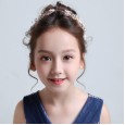 Children's pink hairpin rhinestone headdress princess crown female baby birthday hair accessories girls dress performance costumes