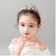 Crown headdress children birthday crown crystal princess show hair accessories hair hoop girl Korean flower girl wreath super fairy