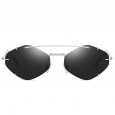 New personality frameless polygon sunglasses men and women tide street shot sunglasses ultra light punk glasses S9045