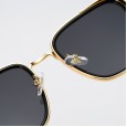 New fashion square iron man sunglasses men and women tide thick edge metal sunglasses glasses S9053