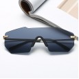 New integrated frameless sunglasses men and women models big frame sunglasses trend glasses S17017