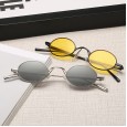 The new oval small frame sunglasses steampunk retro glasses street shot sunglasses S8003