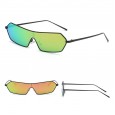 New fashion integrated sunglasses female trend personality colorful round face sunglasses S9007