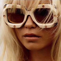 New personality big frame diamond sunglasses men and women tide square concave shape sunglasses glasses S9038