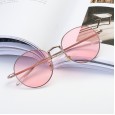 New round sunglasses men and women tide fashion ocean film sunglasses metal wild street shot sunglasses S17028