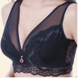 Xia Qiu new ultra-thin sexy lace bra comfortable fat mm large size underwear female no sponge large size bra