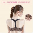 New product front buckle without steel ring large size bra fat MM bra gathered adjustable leopard sexy lingerie