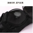 New lace-free steel ring sexy large size bra set thin section fat mm gather adjustment type underwear